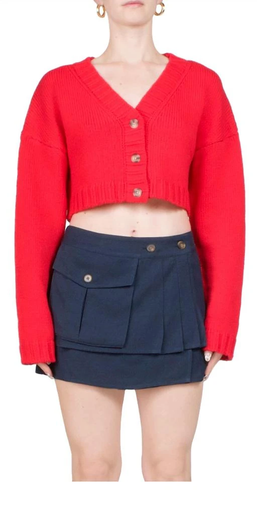 Ciao Lucia Bruna Cardigan Sweater In Currant 1