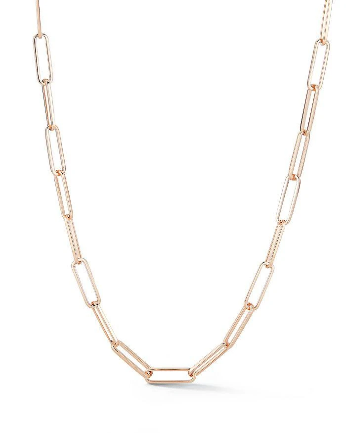 Walters Faith 18K Rose Gold Saxon Paperclip Link Chain Necklace, 18"