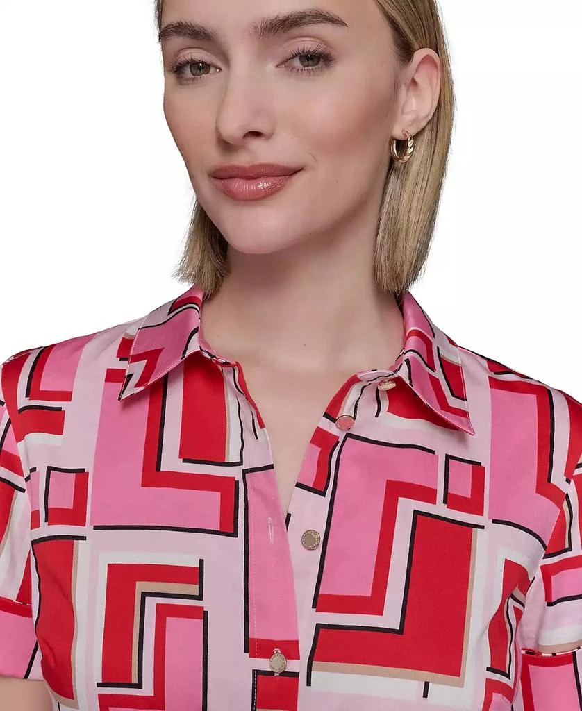 Karl Lagerfeld Paris Women's Printed Shirtdress 6