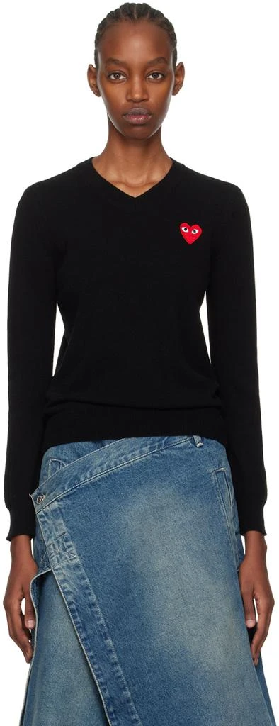 Comme des Garcons Black Heart Patch Sweater 1