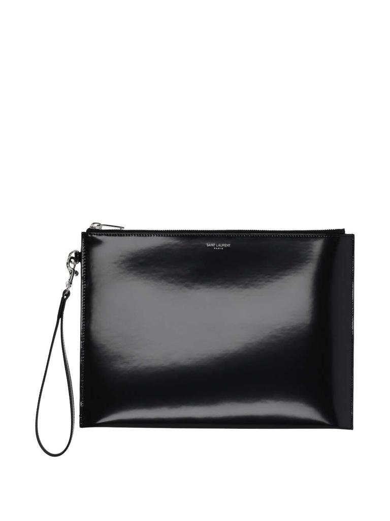 ★Saint Laurent★ロゴ プレート iPad ホルダー Saint Laurent Saint Laurent Logo Detailed Zip-Up iPad Holder