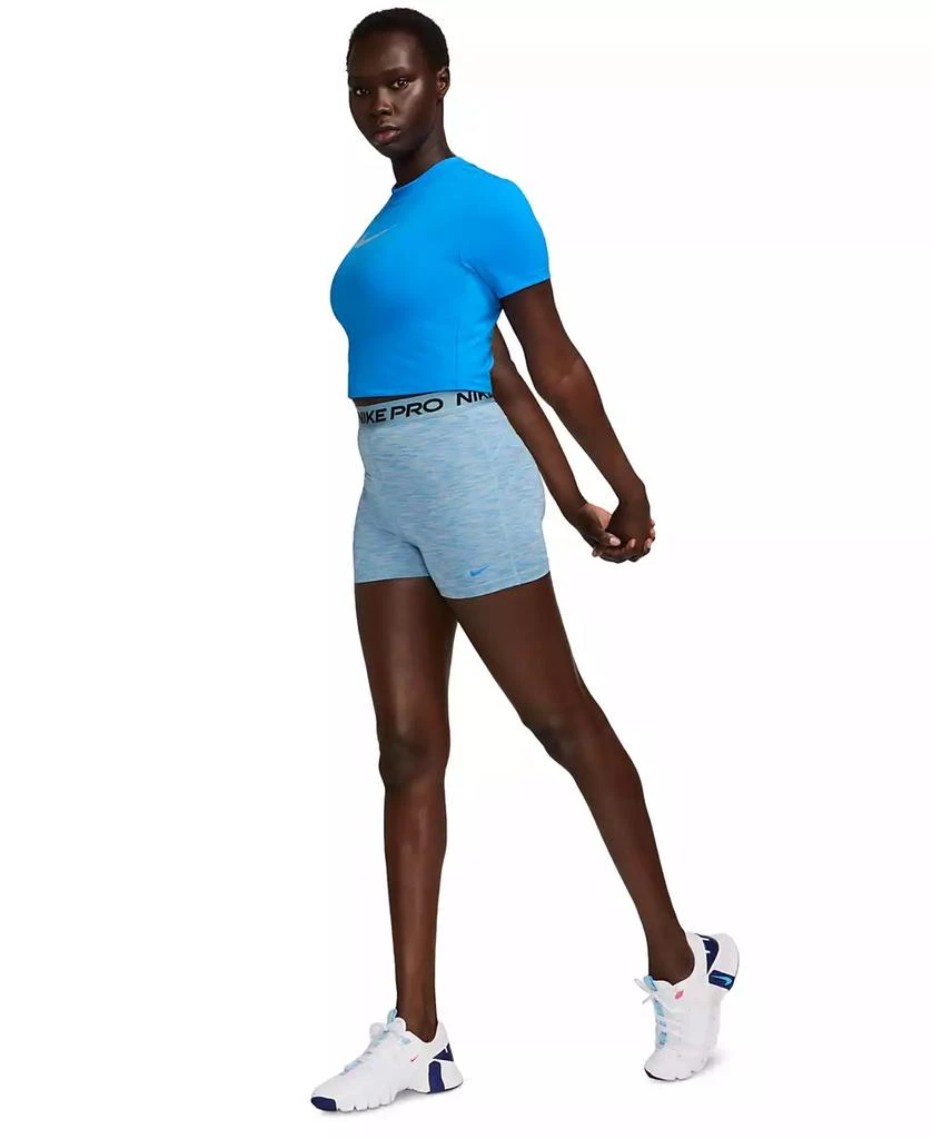 NIKE Women's Pro Dri-FIT Short-Sleeve Cropped Training Top 4