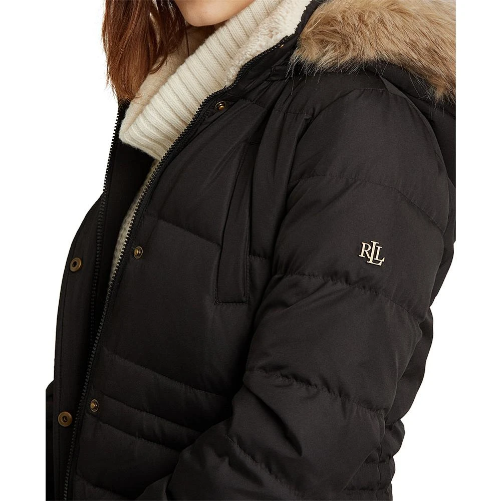 Lauren Ralph Lauren Women's Faux-Fur-Trim Hooded Puffer Coat, Created for Macy's 3