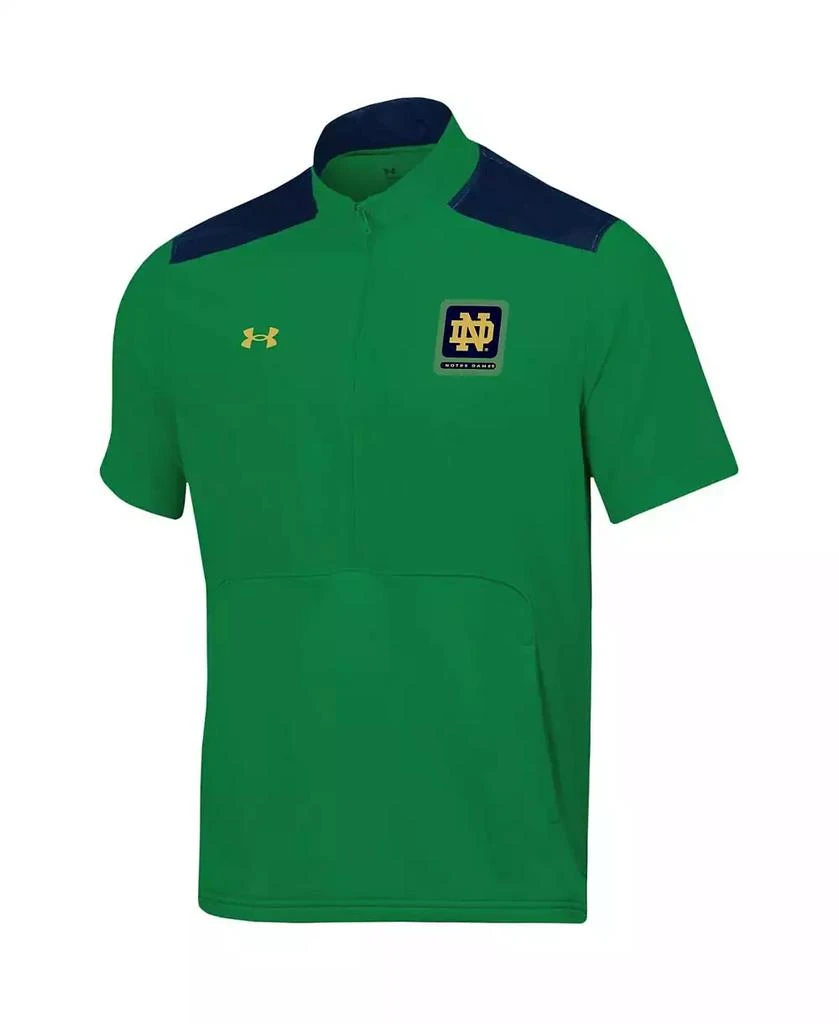 Under Armour Men's Green Notre Dame Fighting Irish Motivate Half-Zip Jacket 2