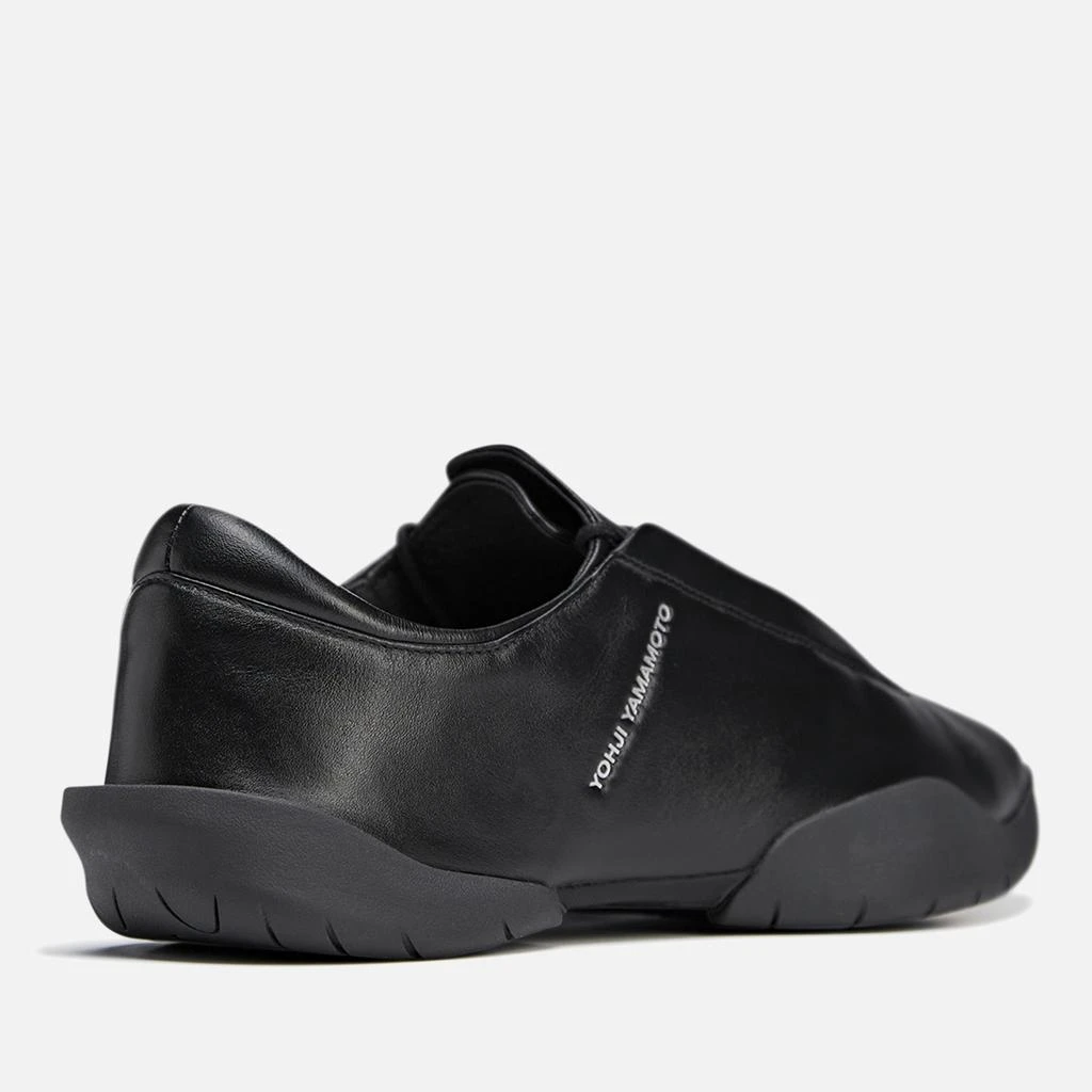 Y-3 Men's Regu Leather Trainers - Black/Black 2