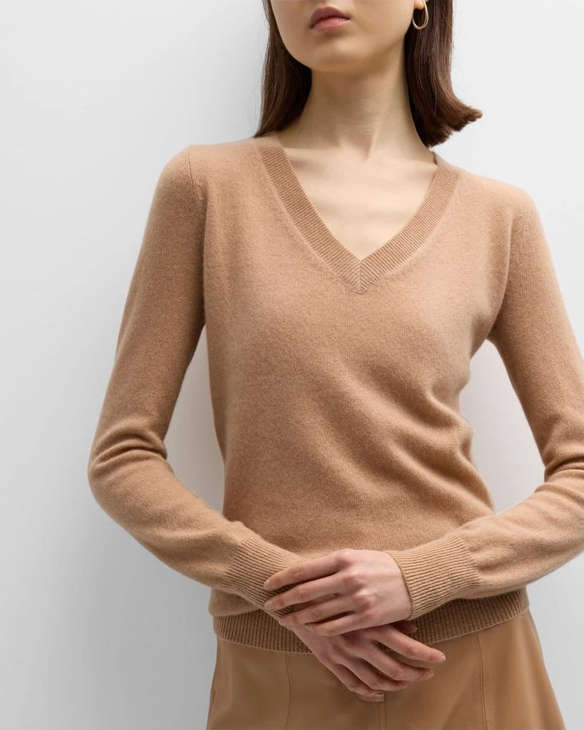 Neiman Marcus Cashmere Classic V-Neck Sweater 7