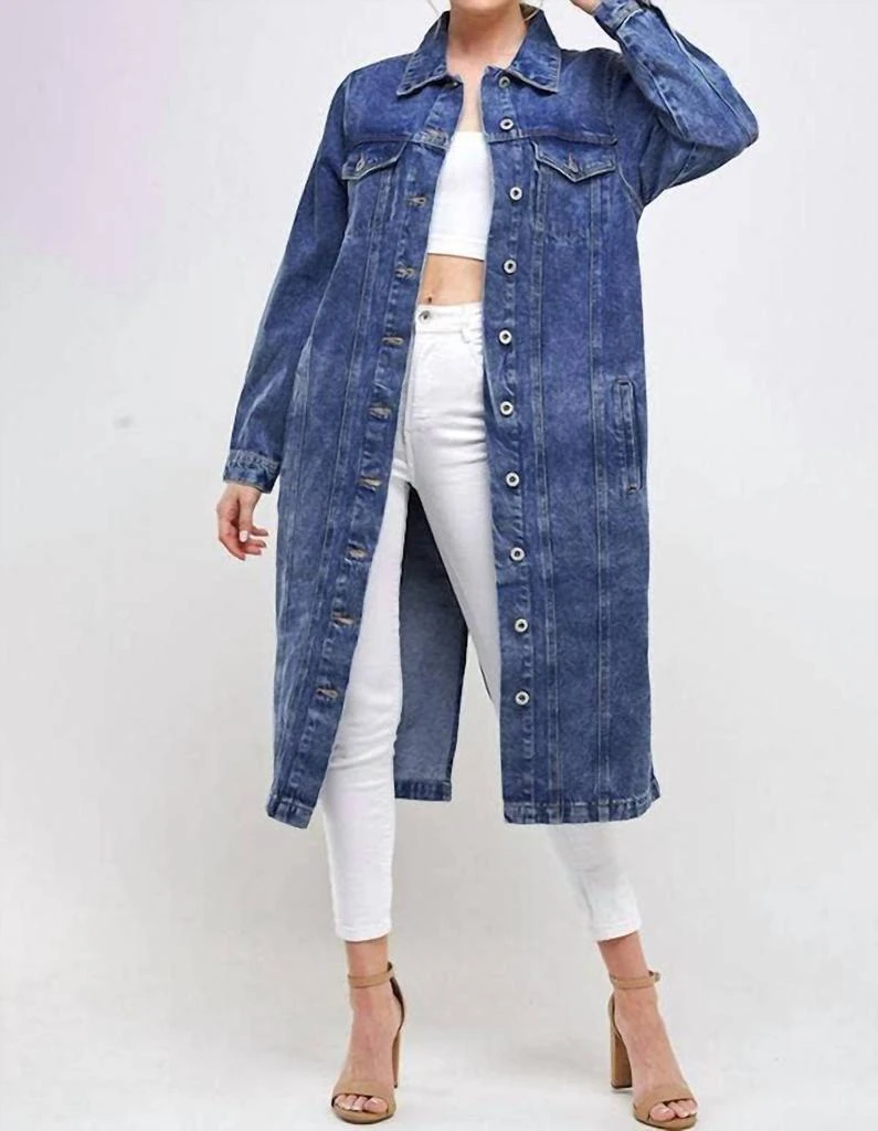 Blue Age Blue Age - Long Trench Coat Jean Jacket 5