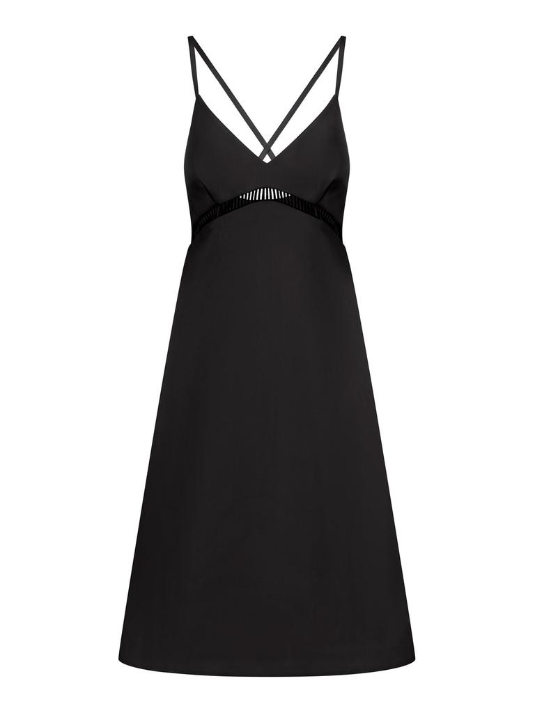 Sacai Black WTAPS Edition Cotton Back Satin Minidress