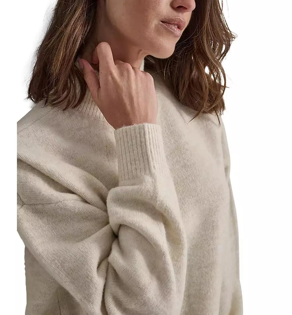 DKNY Women's Petite Mock Neck Boxy Cropped Sweater 3