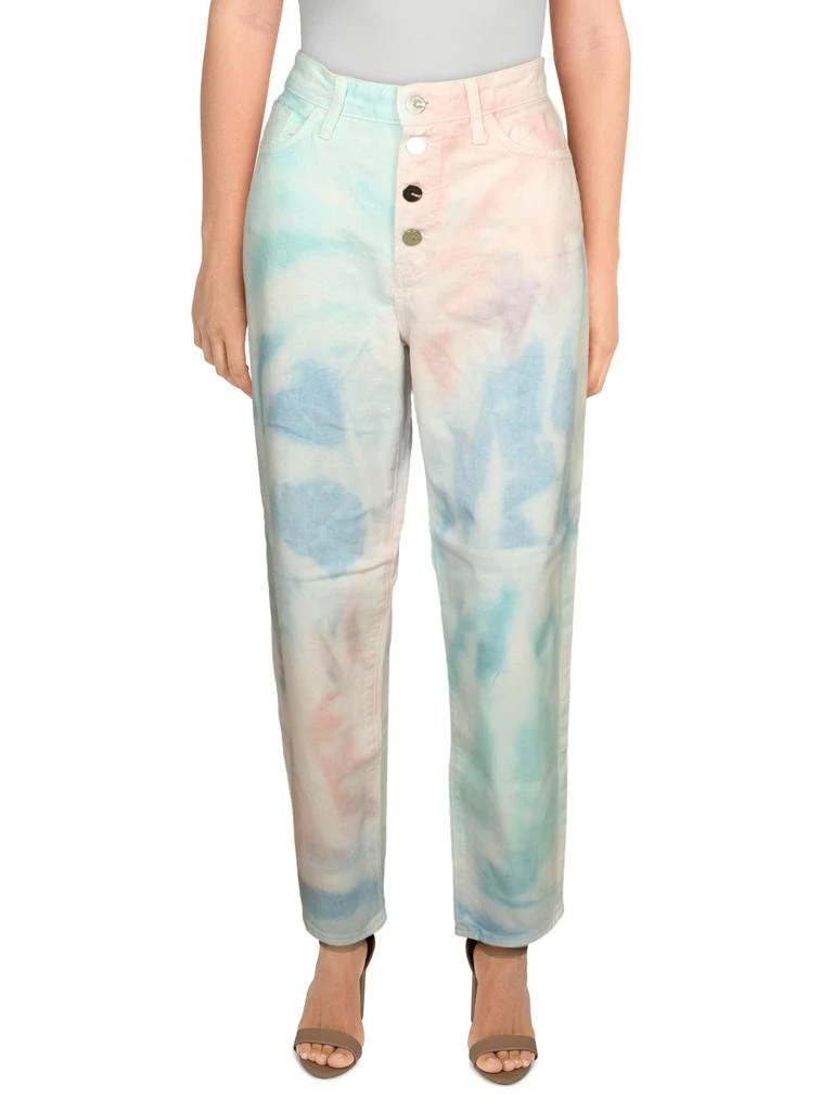 Mavi Jeans Lila Womens High Rise Tie-Dye Mom Jeans 1