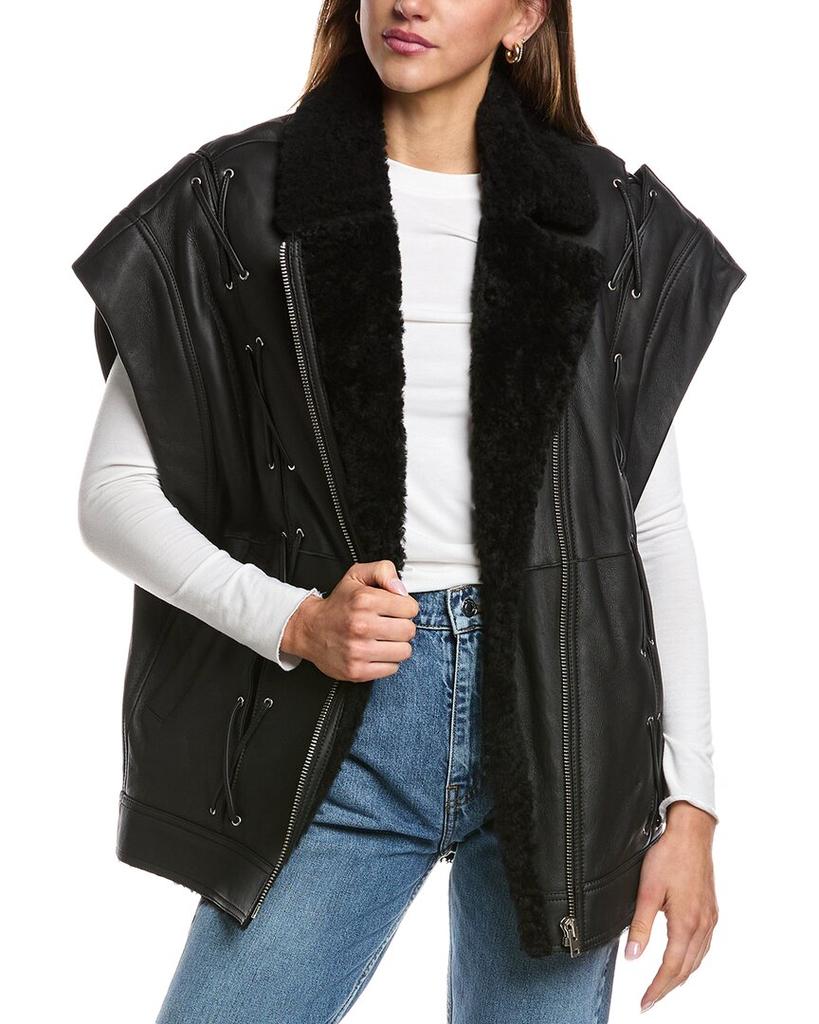 アイレネ　irene Fur hoded leather jacket レザー アイレネ irene Fur hoded leather jacket レザー アイレネ