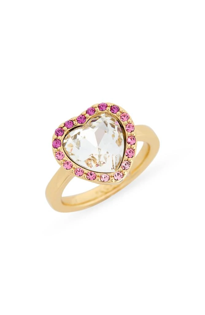 Kurt Geiger Crystal Heart Halo Cocktail Ring