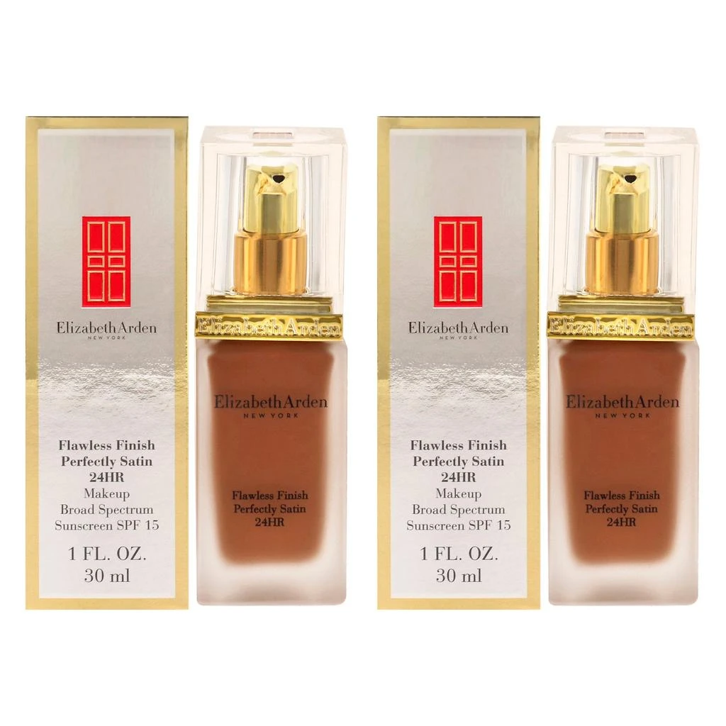 Elizabeth Arden Flawless Finish Perfectly Satin 24HR Makeup SPF 15 - 17 Cocoa by  for Women - 1 oz Foundation - Pack of 2 1