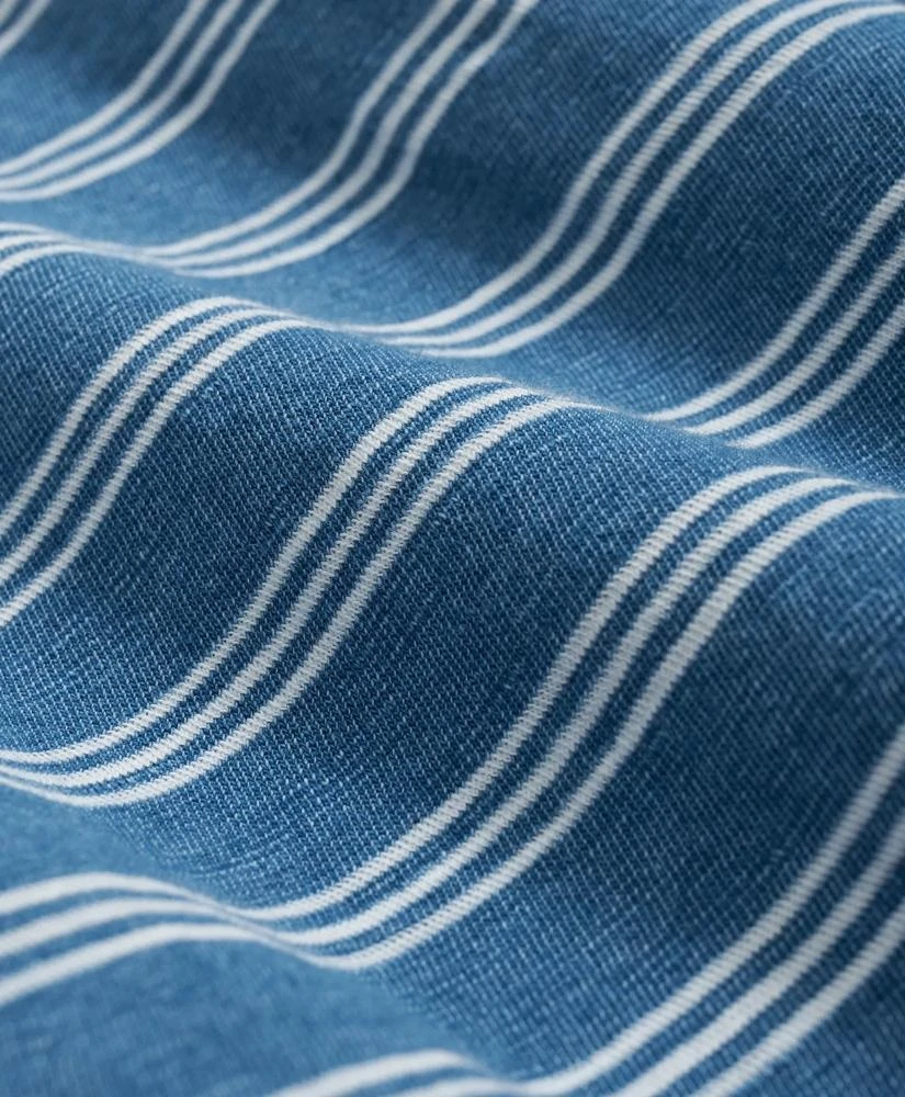 Brooks Brothers Cotton Stripe Indigo Wash Long-Sleeve Polo Shirt 3