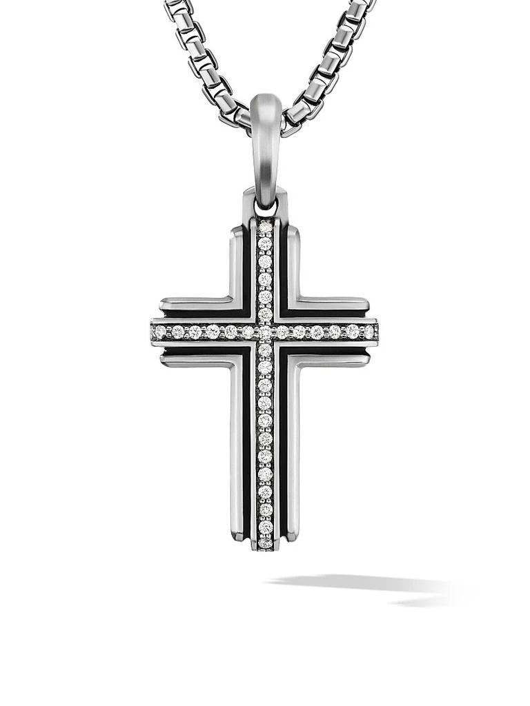 David Yurman Deco Cross Pendant in Sterling Silver 1