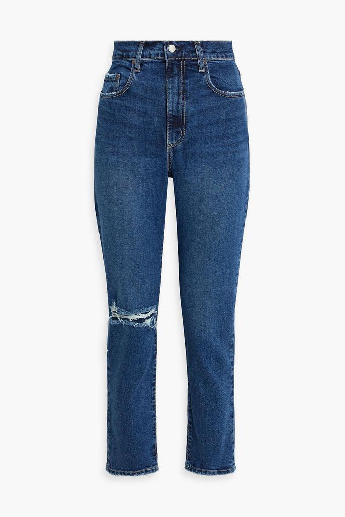 Nobody Denim Frankie cropped distressed high-rise skinny jeans