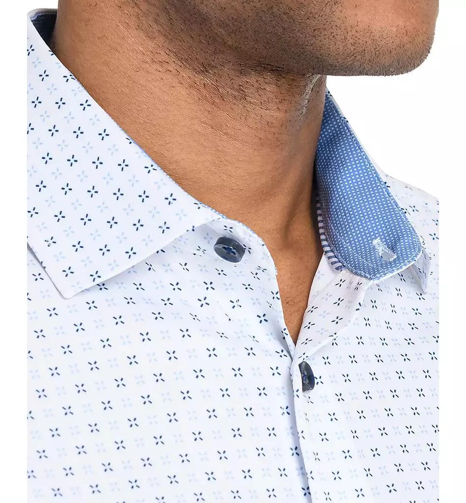 ConStruct Men’s Recycled Slim Fit Micro Geo 4-Way Stretch Performance Dress Shirt 3