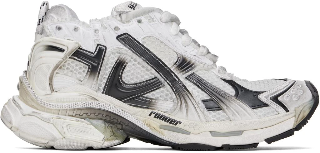 Balenciaga White & Black Runner Gradient Sneakers 1