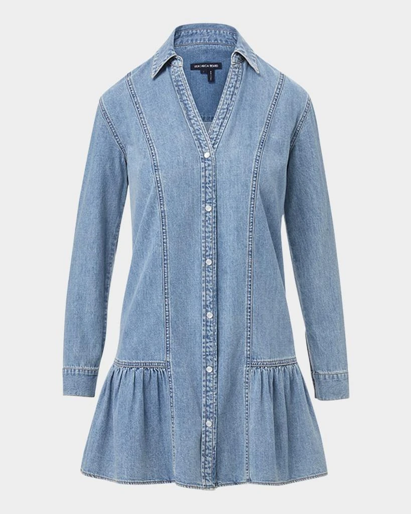 VERONICA BEARD Catherine Long-Sleeve Denim Shirtdress 1