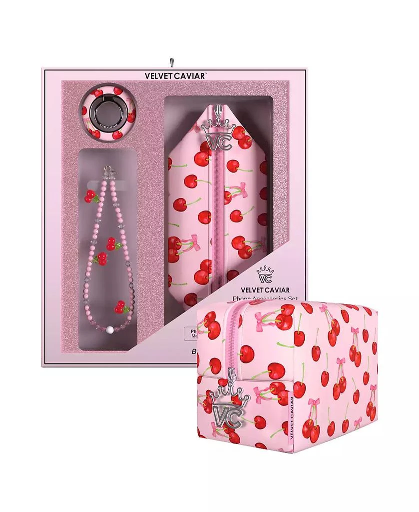 Velvet Caviar Gift Set with Charm, Grip Ring, Travel Bag 5