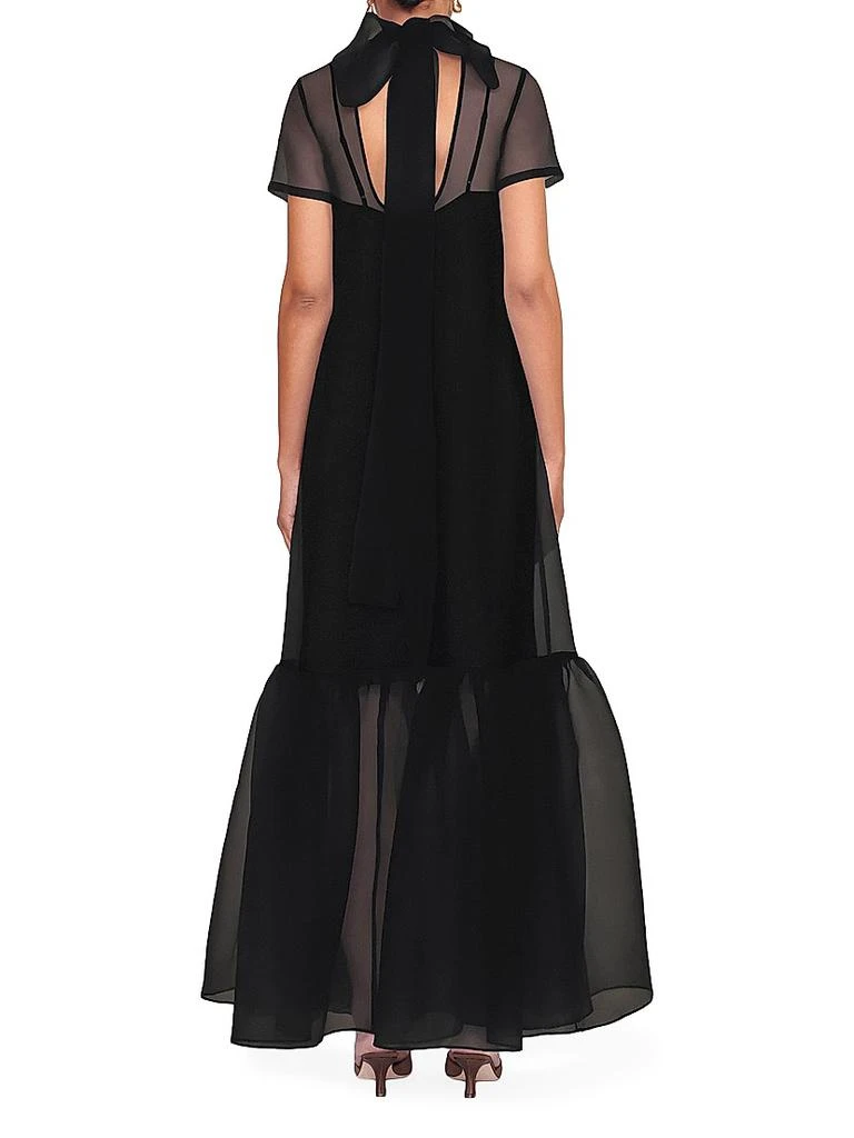 Staud Women's Calluna Organza Floor Length Dress, Black