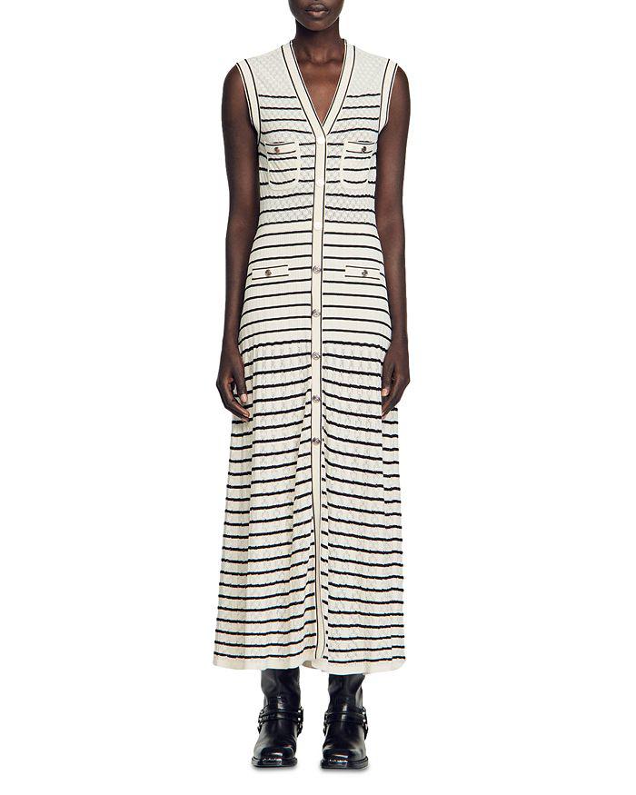 Sandro Molina Striped Knit Dress