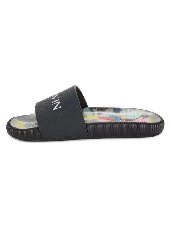 Lanvin Logo Fluted Pool Slides 4