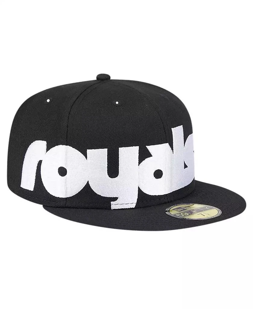 New Era Men's Black Kansas City Royals Checkered Undervisor 59FIFTY Fitted Hat 1
