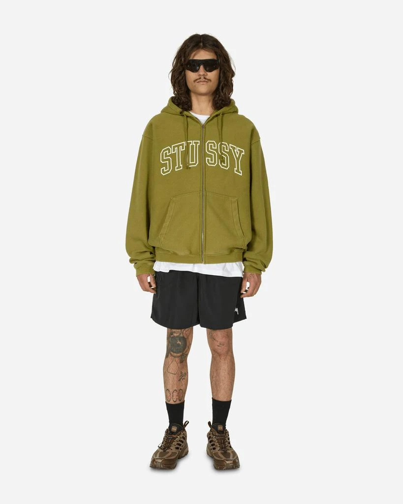 STUSSY Outline Zip Hoodie Olive 4