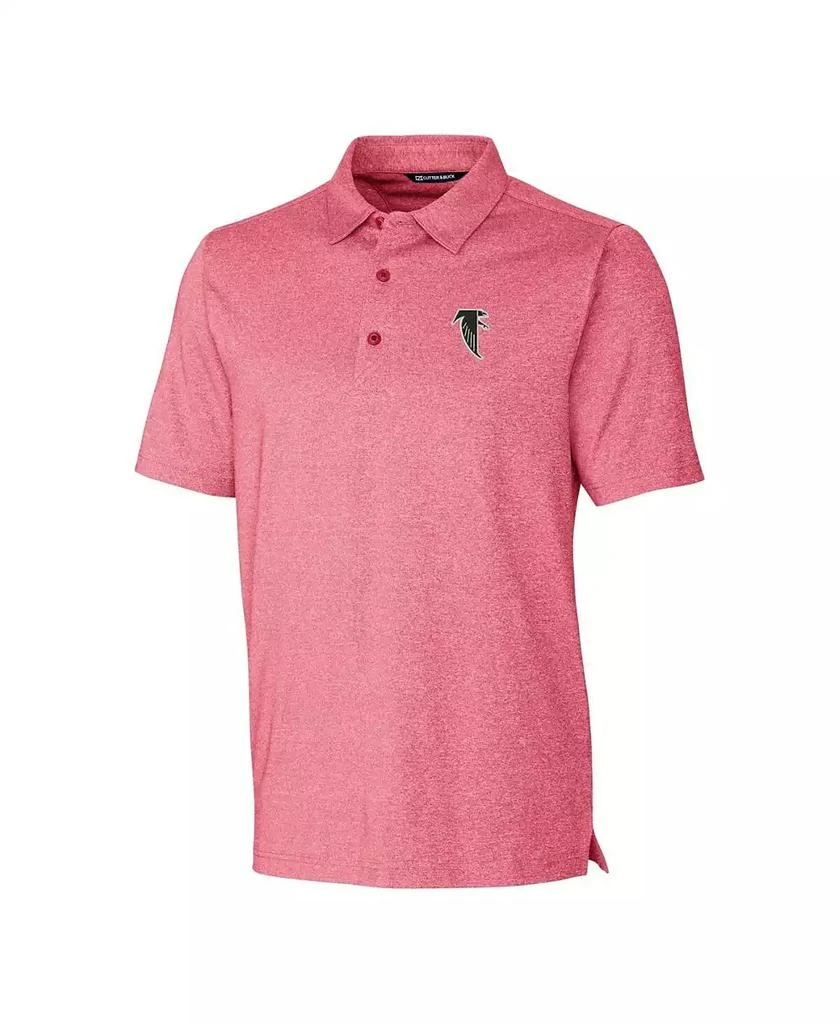 Cutter & Buck Men's Cardinal Atlanta Falcons Throwback Logo Forge Heathered Stretch Polo 3