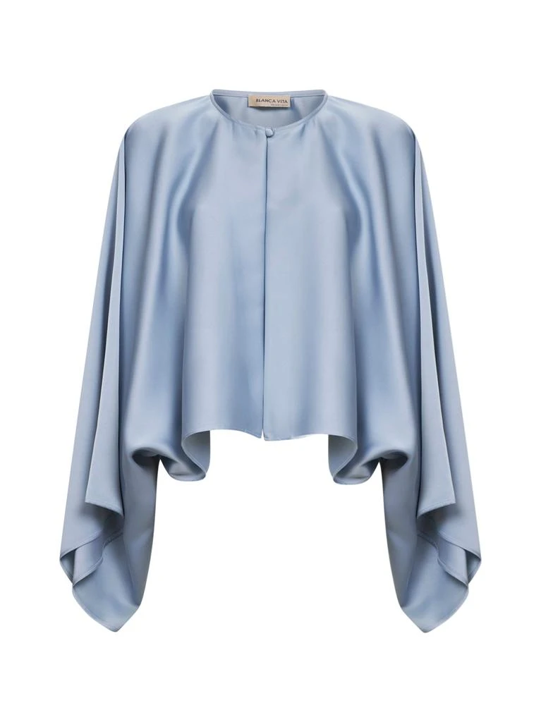 BLANCA VITA BLANCA VITA | Powder blue satin Merti cape | Women | PZ