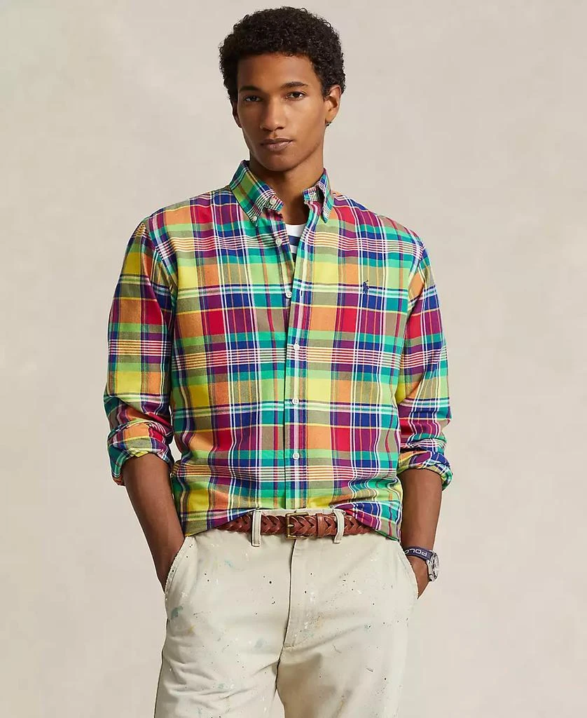 Ralph Lauren Men's Classic-Fit Plaid Oxford Shirt 1