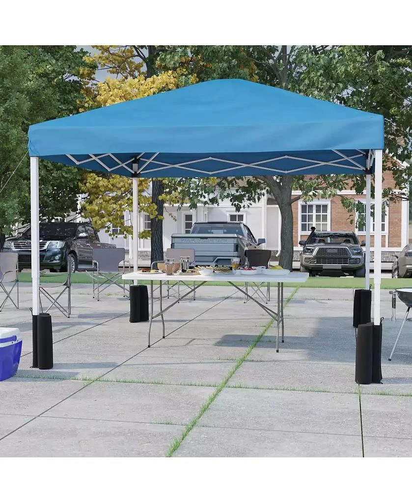 EMMA+OLIVER Outdoor Event/Tailgate Tent Set With Pop Up Event Canopy And Wheeled Case And Bi-Fold Table With Carrying Handle 6