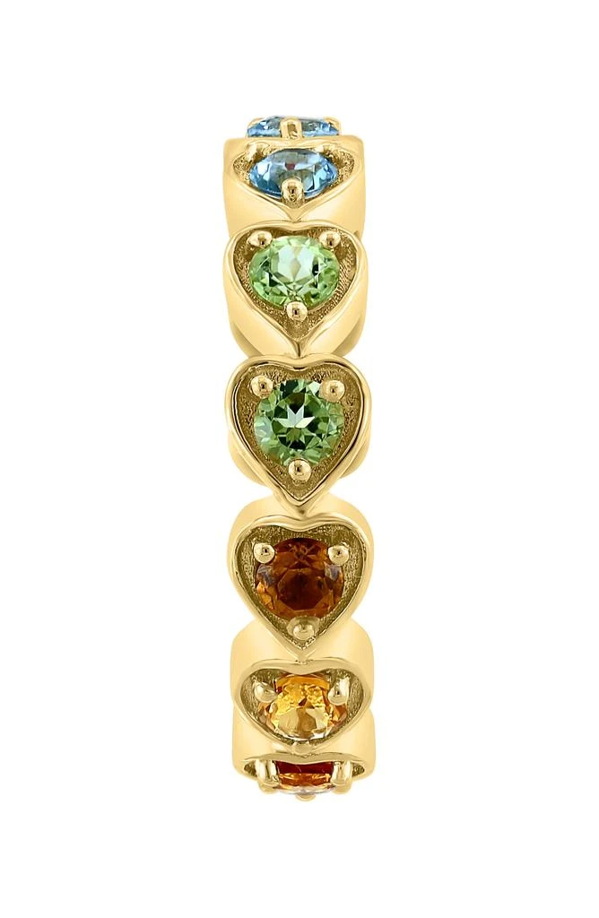 Effy 14K Yellow Gold Semiprecious Stone Heart Band Ring 3