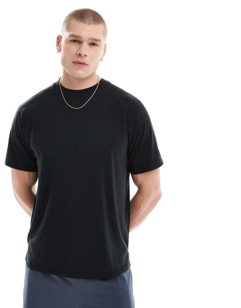 ASOS 4505 Icon performance jersey oversized boxy training t-shirt in black 1
