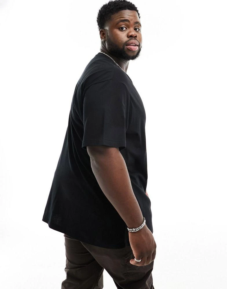 Ralph Lauren Polo Ralph Lauren Big & Tall collegiate logo t-shirt classic oversized fit in black 4