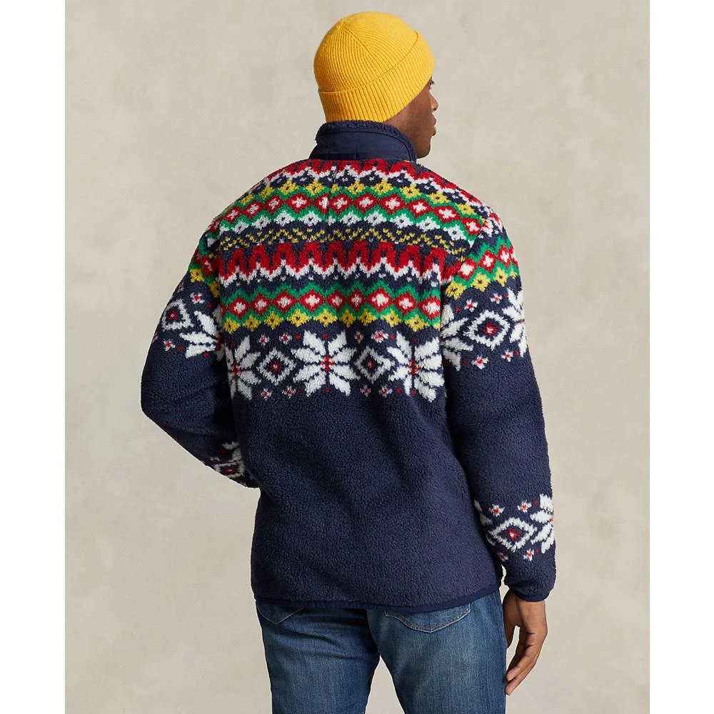 Polo Ralph Lauren Men's Big & Tall Fair Isle-Inspired Pile Fleece Jacket 2