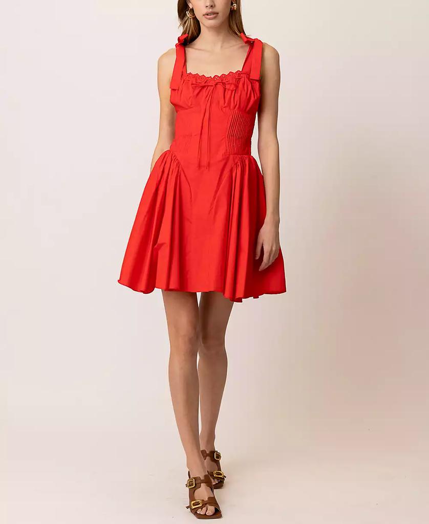 Line & Dot Women's Anessa Pleated-Waist Mini Dress