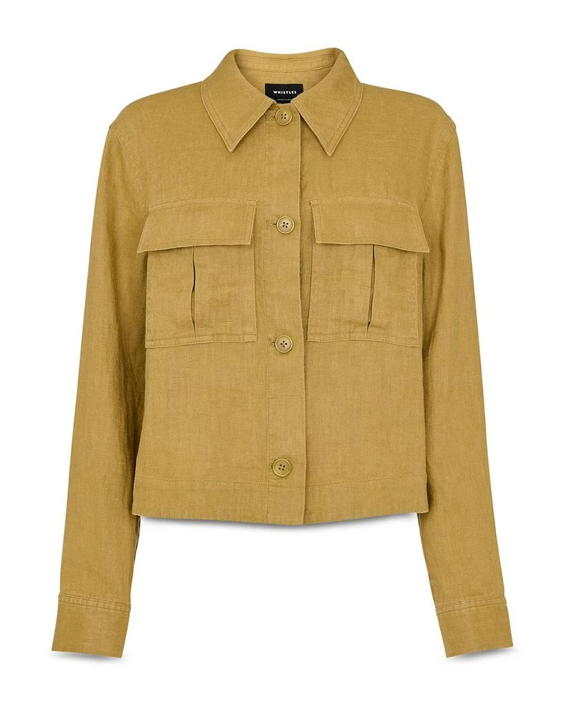 Whistles Abby Linen Casual Jacket 8
