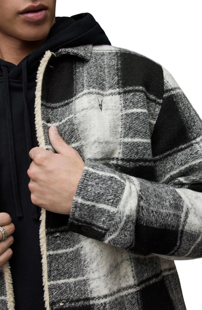 ALL SAINTS Litho Faux Shearling Shirt Jacket 3
