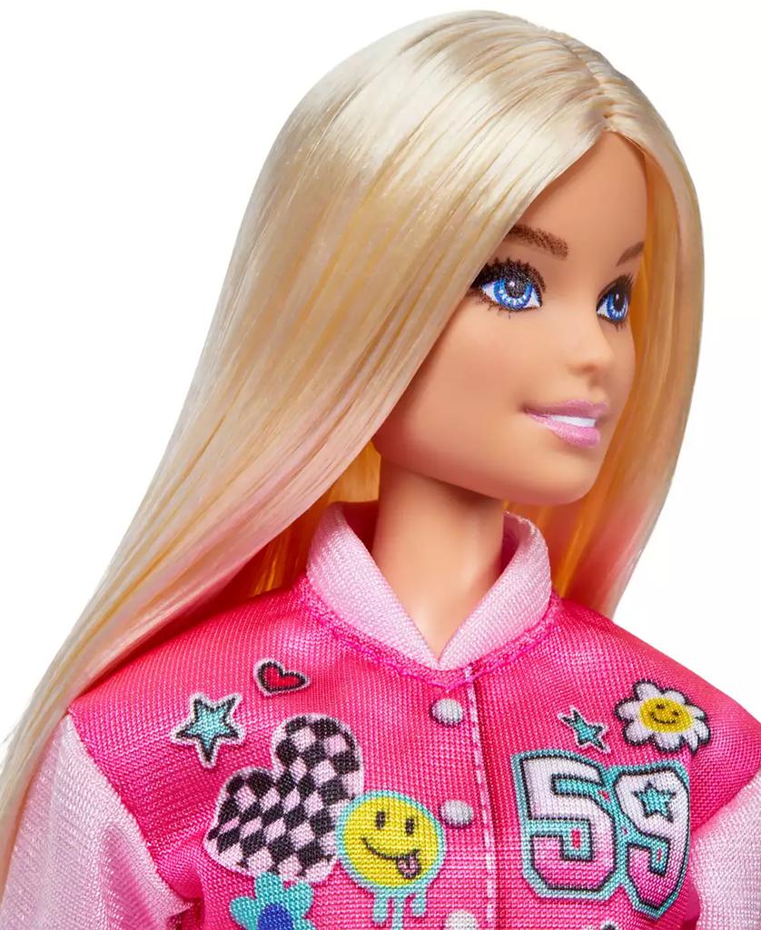 Barbie I Love School Toy Set with 7 Accessories, Blonde Fashion Doll Wears Removable Look