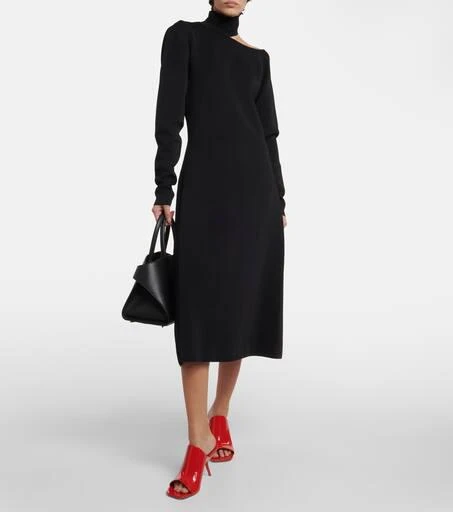 Salvatore Ferragamo Mockneck jersey midi dress 2