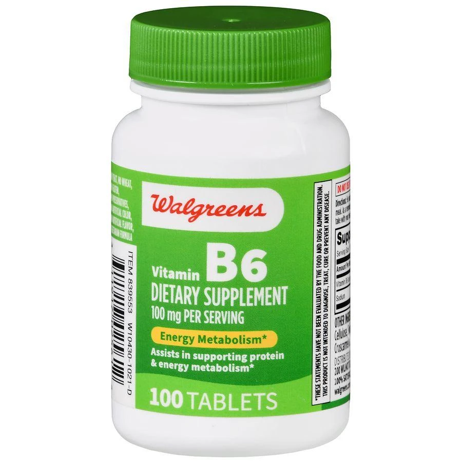 Walgreens Vitamin B6 100 mg Tablets (100 days) 1