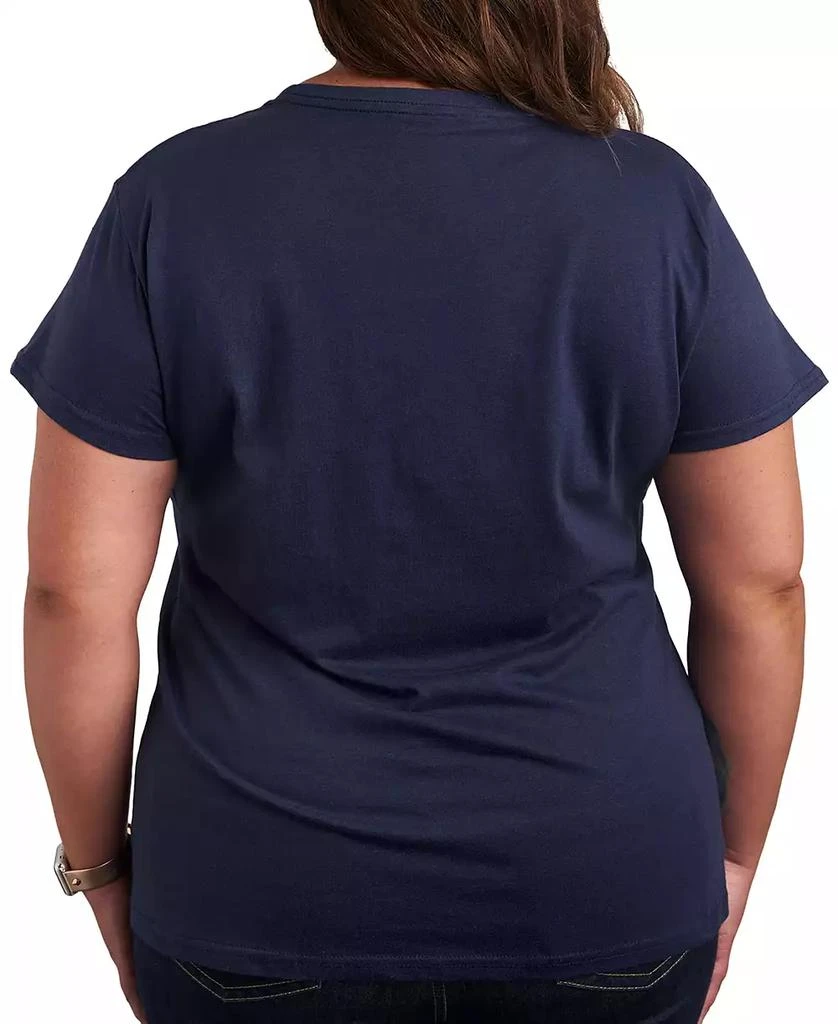 Hybrid Apparel Plus Size America Repeated Graphic Crew Neck T-Shirt 2