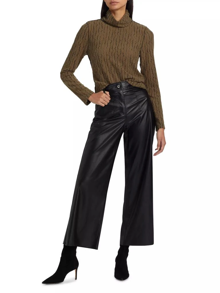 If Only Studio Faux Leather Wide-Leg Pants 2