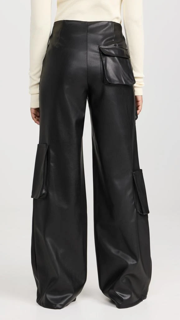 AFRM Faux Leather Maxwell Wide Leg Pants 2