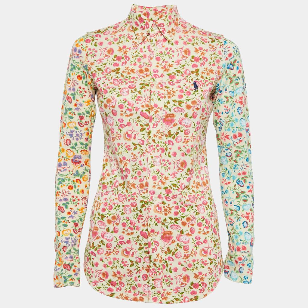 Ralph Lauren Ralph Lauren Multicolor Floral Cotton Knit Long Sleeve Shirt S