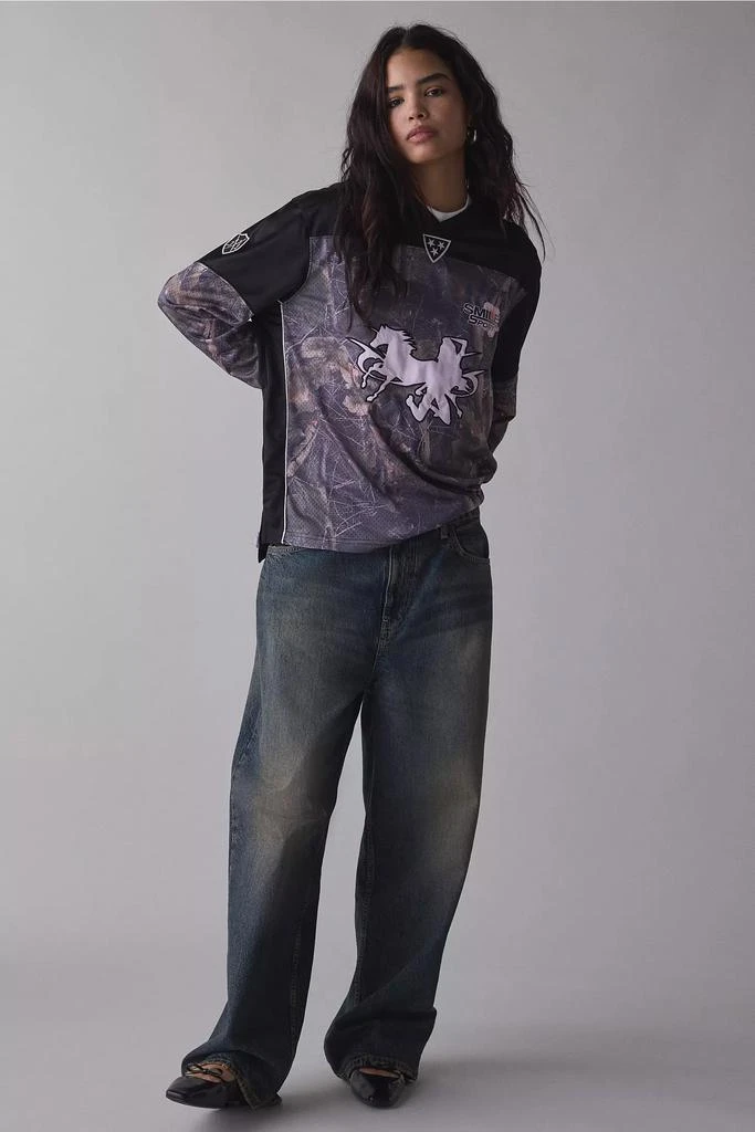 Jaded London Jaded London Resident Hater Graphic Camo Hockey Jersey 3