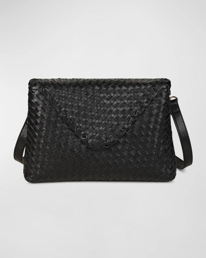 Rafe Jamie Envelope Woven Leather Clutch Bag 1