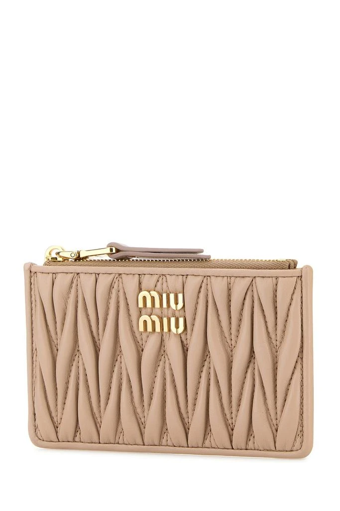 Miu Miu Powder pink nappa leather card holder 1